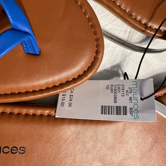 Maurices Ruby Roe Blue and Silver Women's Sandals Thong Sandal - Picture 4 of 7